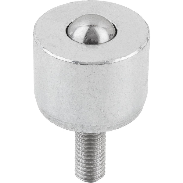 Ball Transfer Unit Mini D1=M06X15, Form:A Steel, Comp:Steel